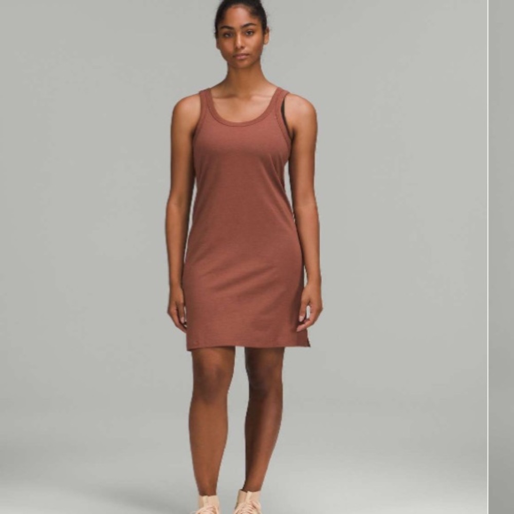 Lululemon Classic Fit Cotton Blend Scoop dress ancient copper